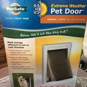 Doggie door, pet safe, extreme weather,pet door 8 1/8 x 12 1/4 for dogs 1-40 lbs